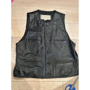 BRAEFAIR MENS MEDIUM LEATHER VEST BLACK